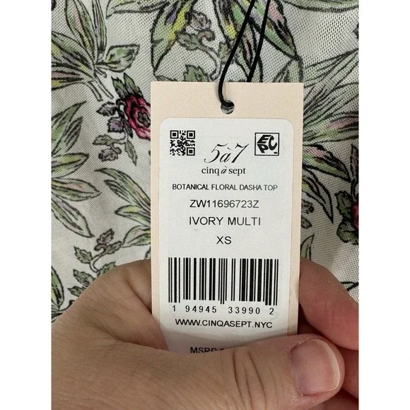 Cinq à Sept Tank Tops & Camisoles | Women Botanical Floral Dasha Top Ivory Multi - Picture 7 of 10